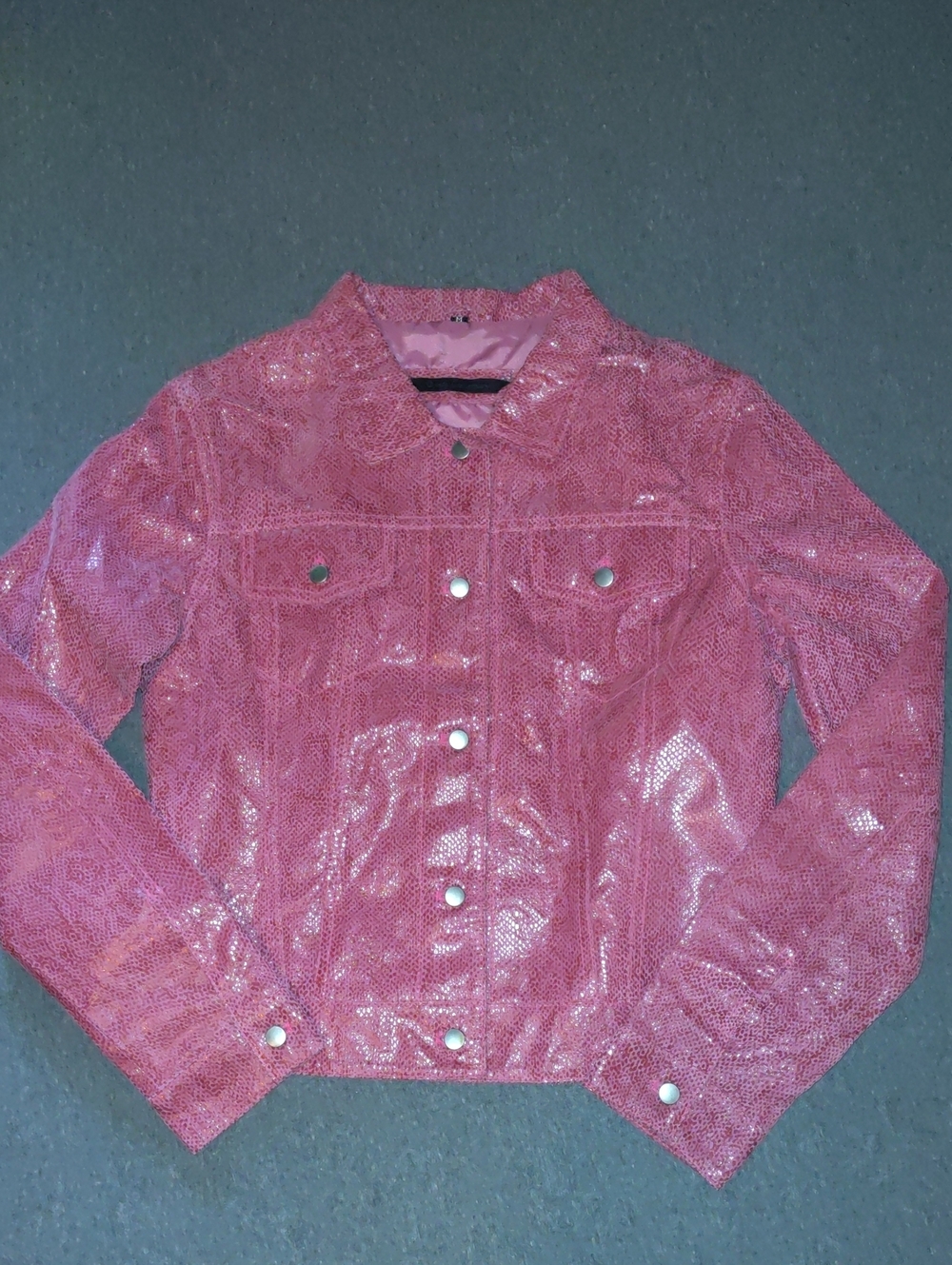 Guess Pink Shimmery Jean Jacket